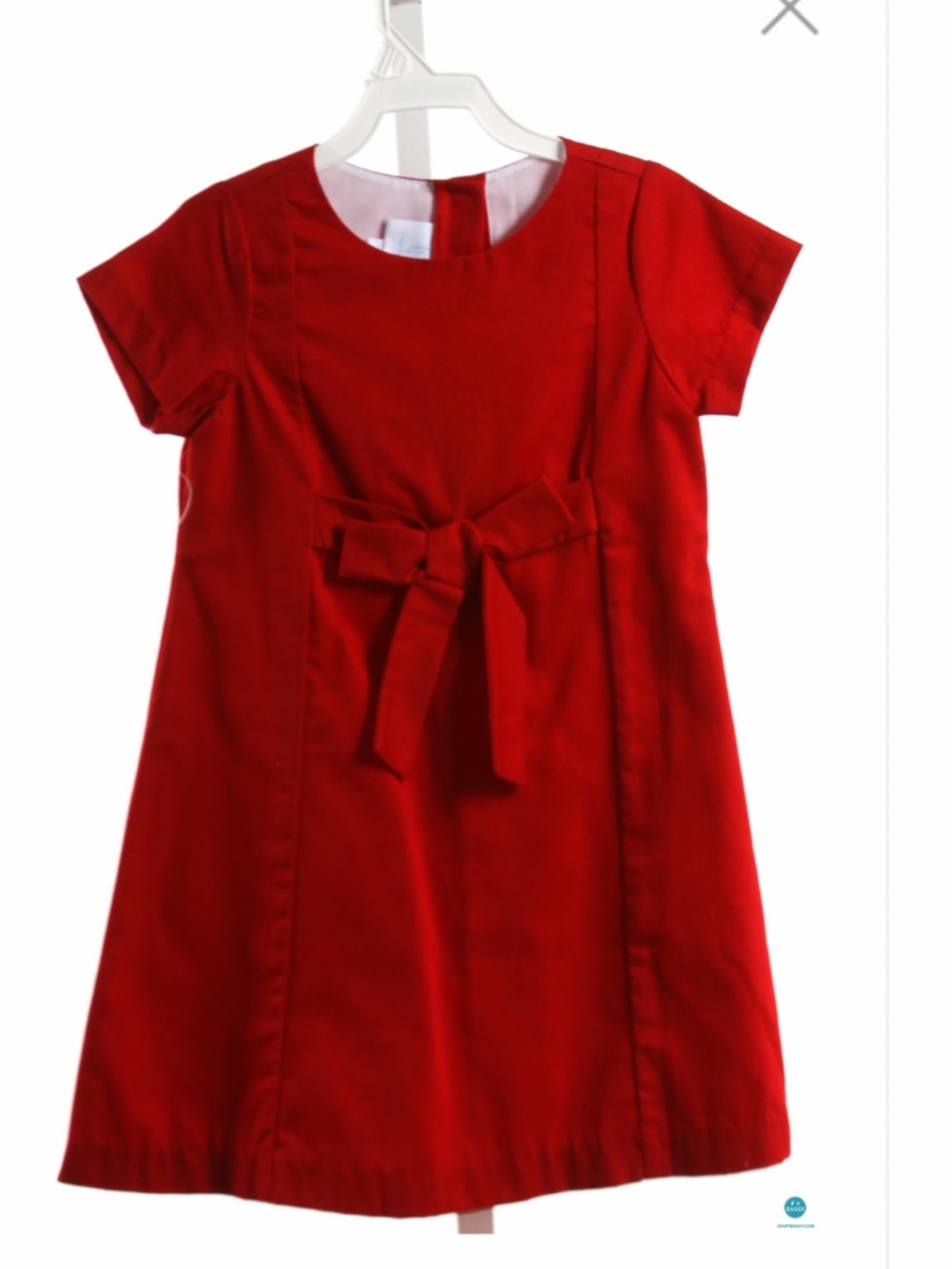 Little English Bow-Front Girls' Red Dress NWT SZ 5